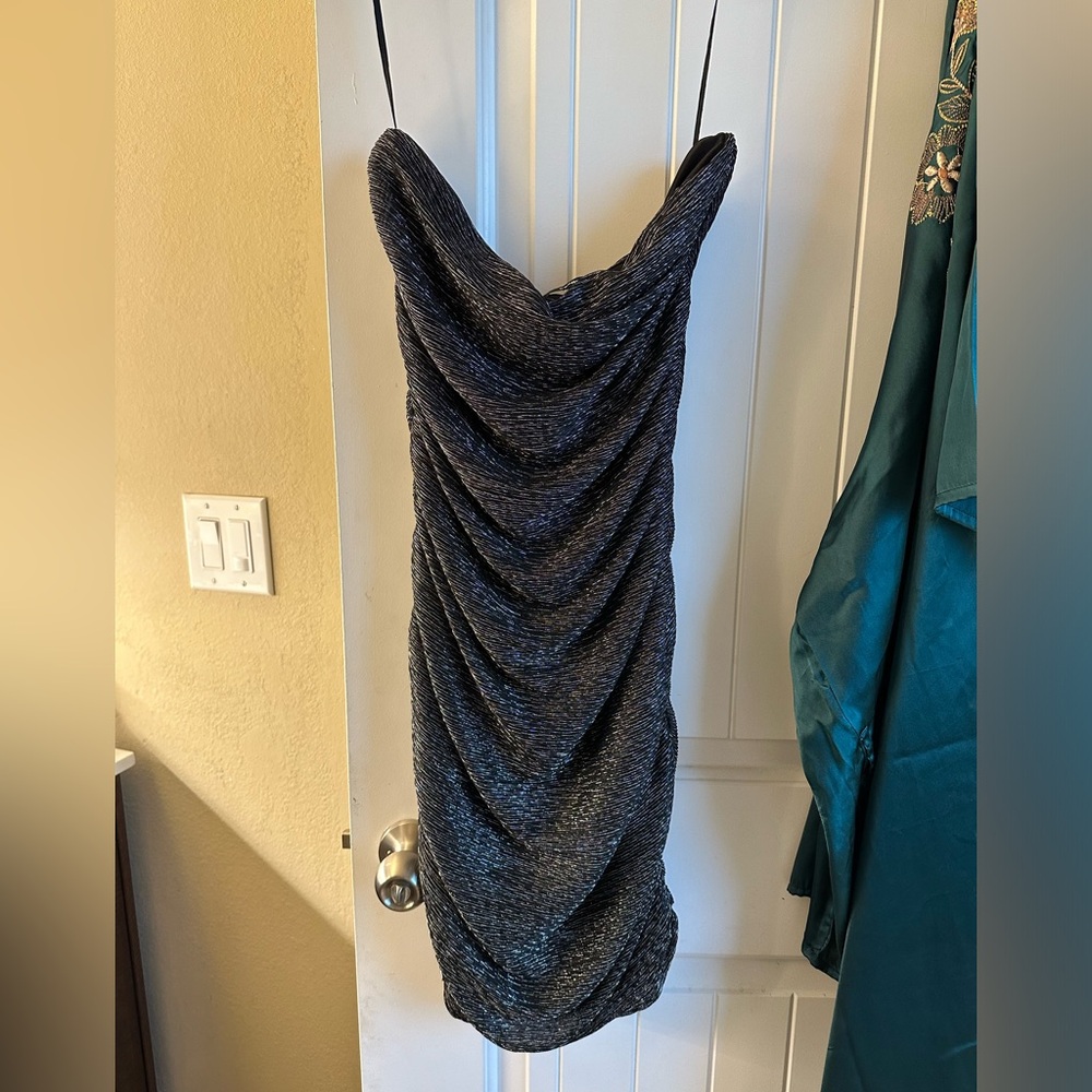 express ruched strapless dress bodycon